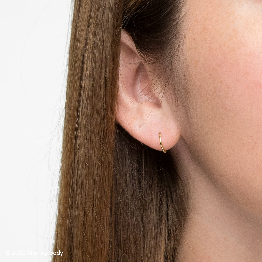 The One Small Hoop Earrings in Gold | Uncommon James